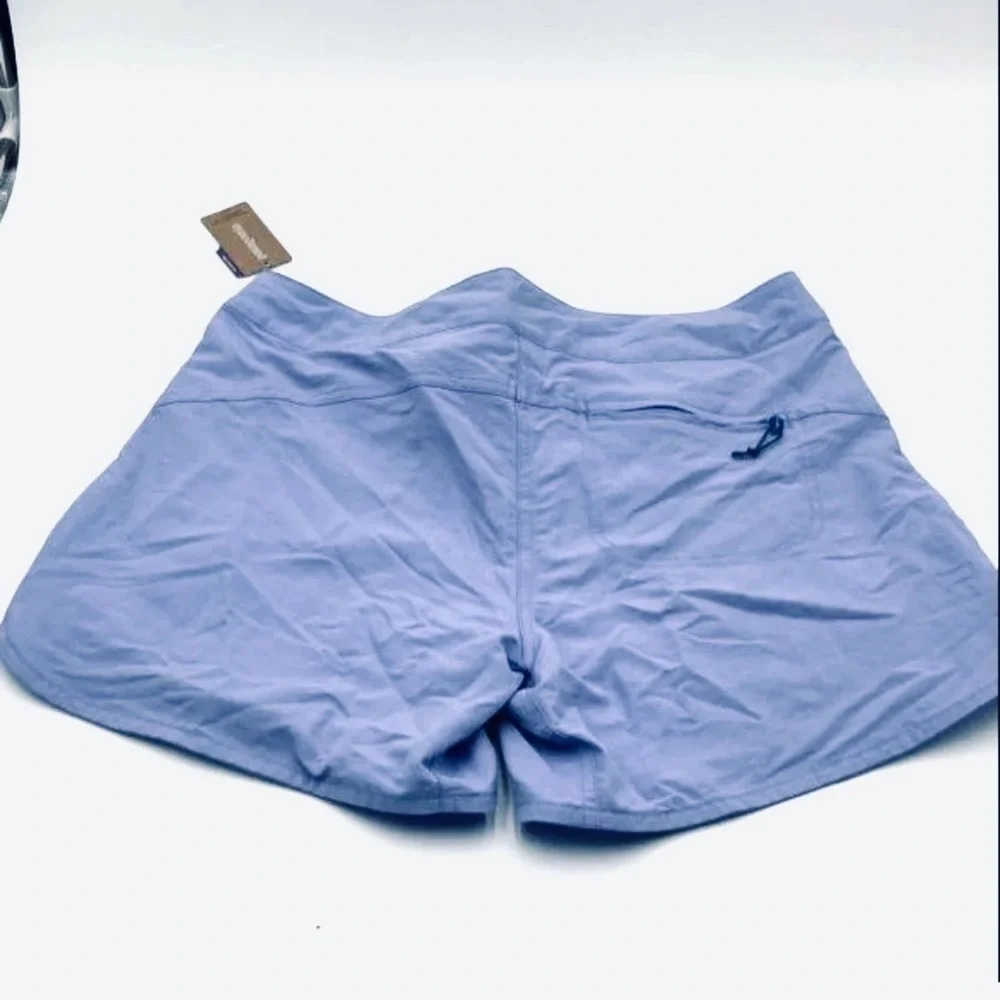 Patagonia NWT Womens Violet Blue Adjustable Waist Athletic Board Shorts Size 10 - Picture 3 of 8
